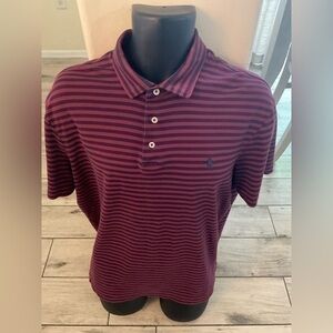 Men’s used Ralph Lauren polo golf shirt size XL red blue striped retro vintage